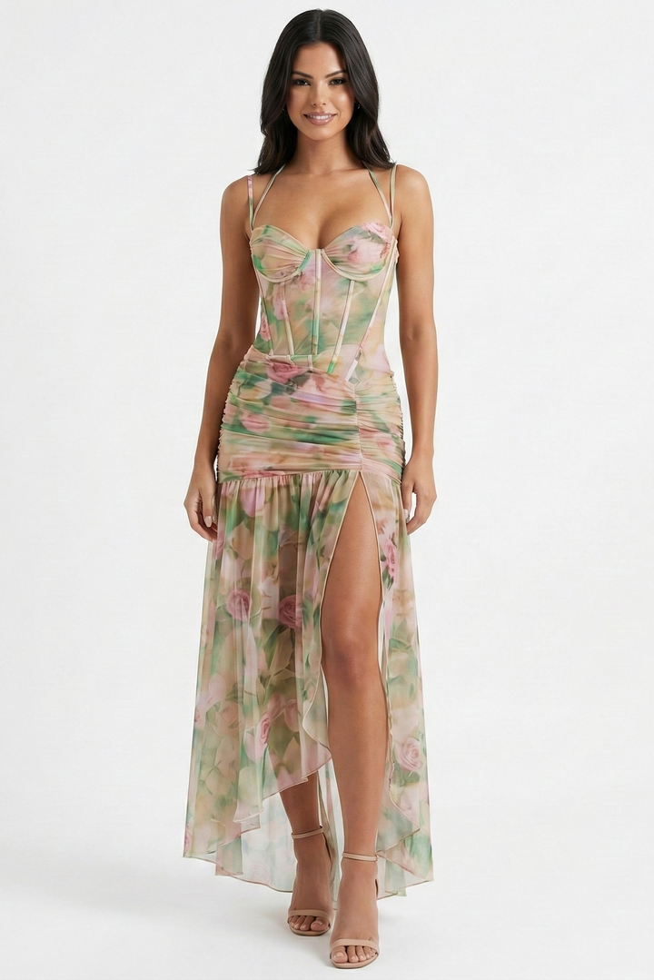 Natalina | Elegant Floral Maxi Dress