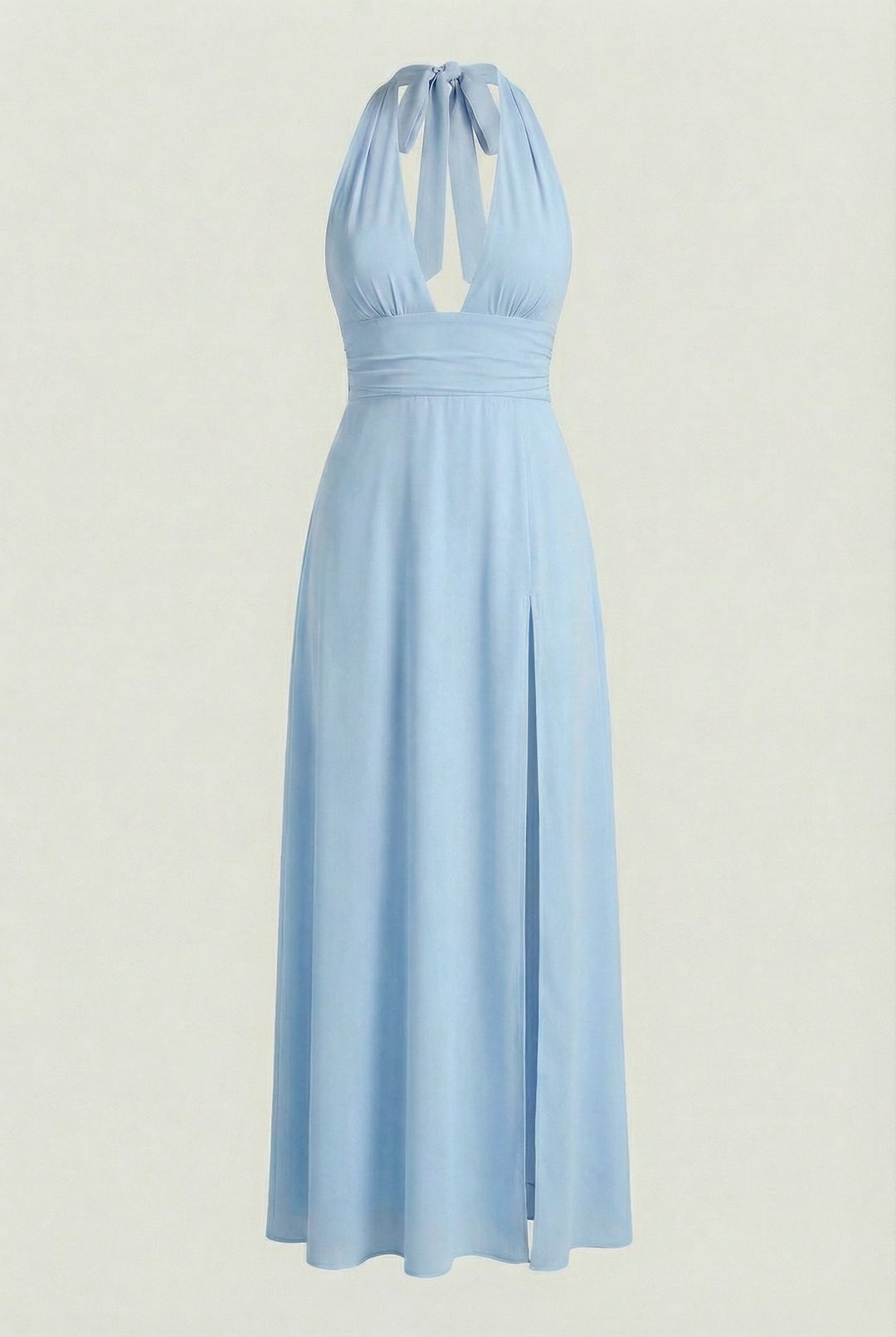 Paulinána | Blue Maxi Dress Featuring an Open Back