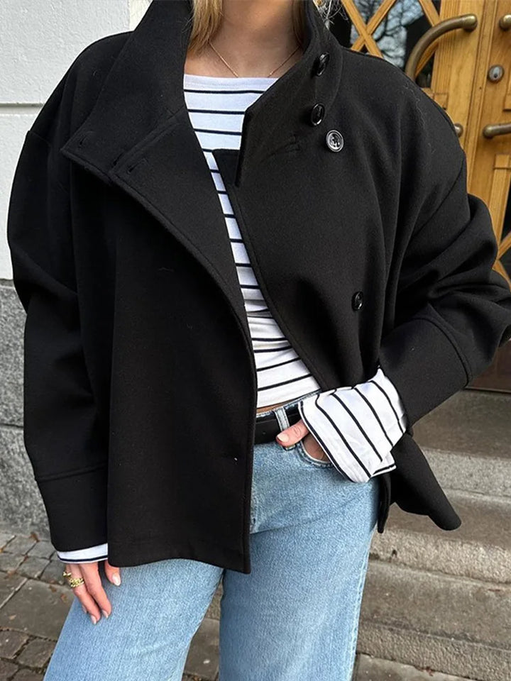 High-Collared Women's Coat