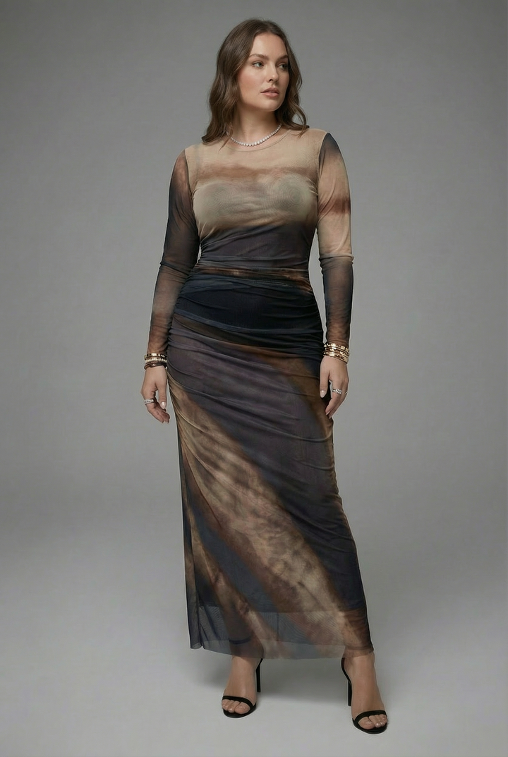 Dobroslava | Yellow Maxi Dress Featuring a Stylish Neckline