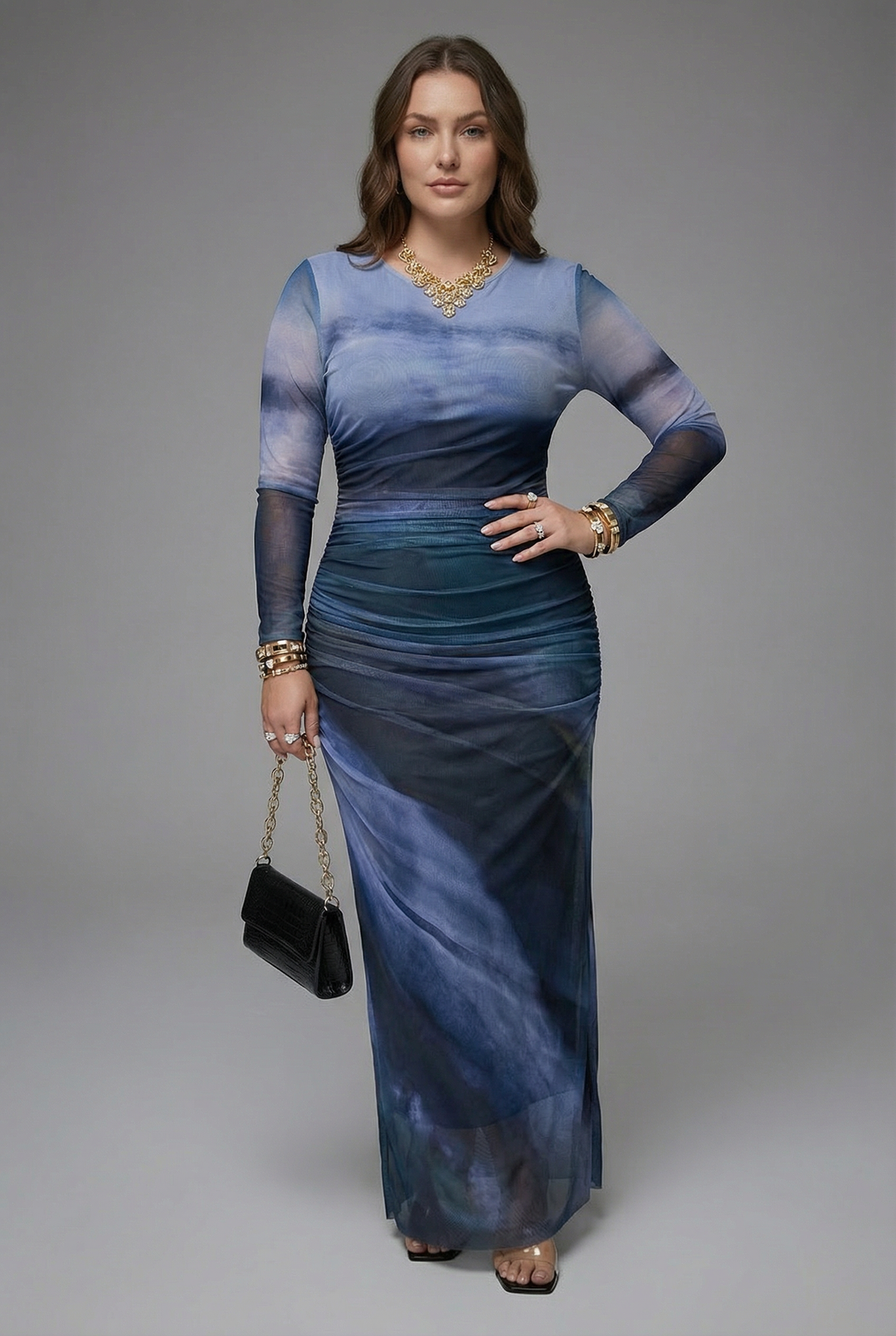 Dobroslava | Yellow Maxi Dress Featuring a Stylish Neckline