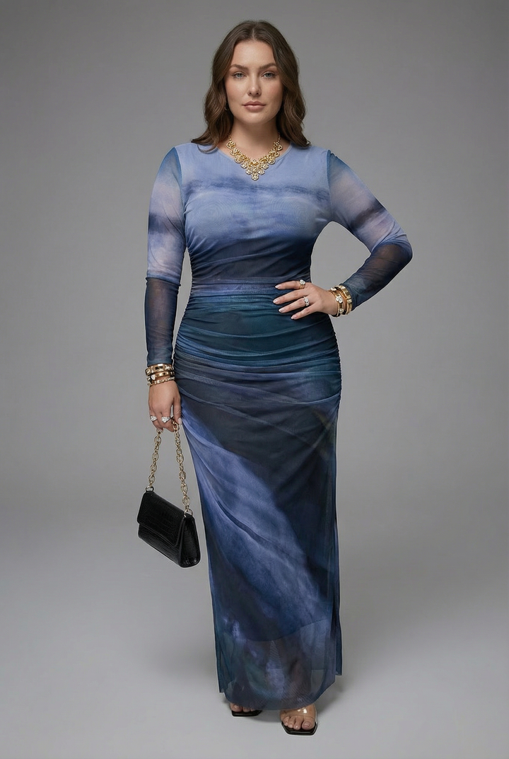 Dobroslava | Yellow Maxi Dress Featuring a Stylish Neckline