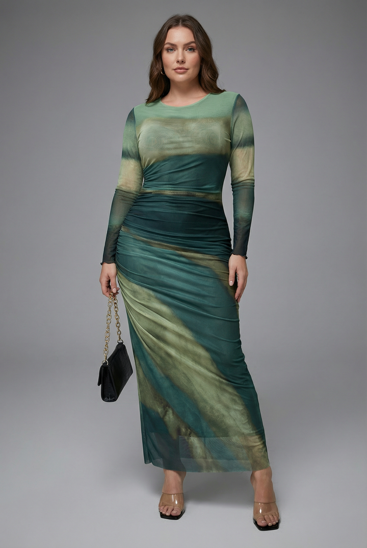 Dobroslava | Yellow Maxi Dress Featuring a Stylish Neckline