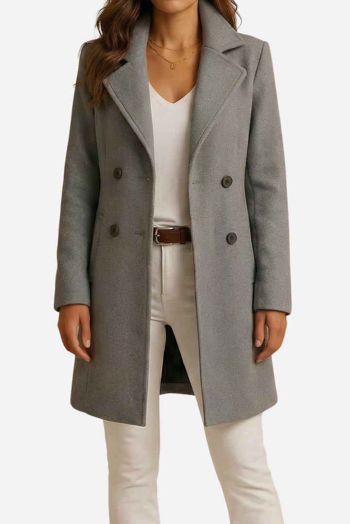 Chic Lapel Collar Long Coat