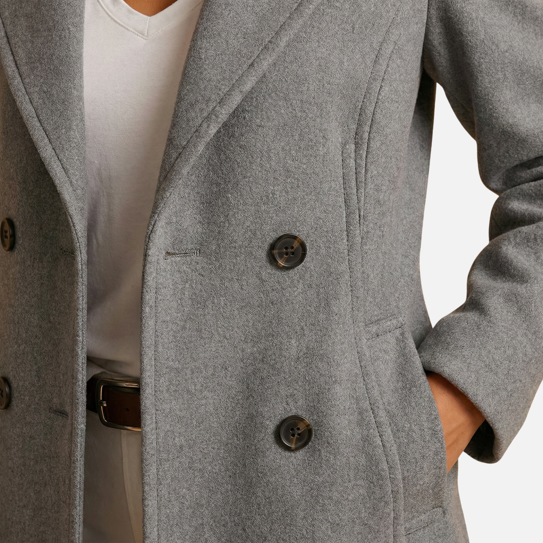 Chic Lapel Collar Long Coat