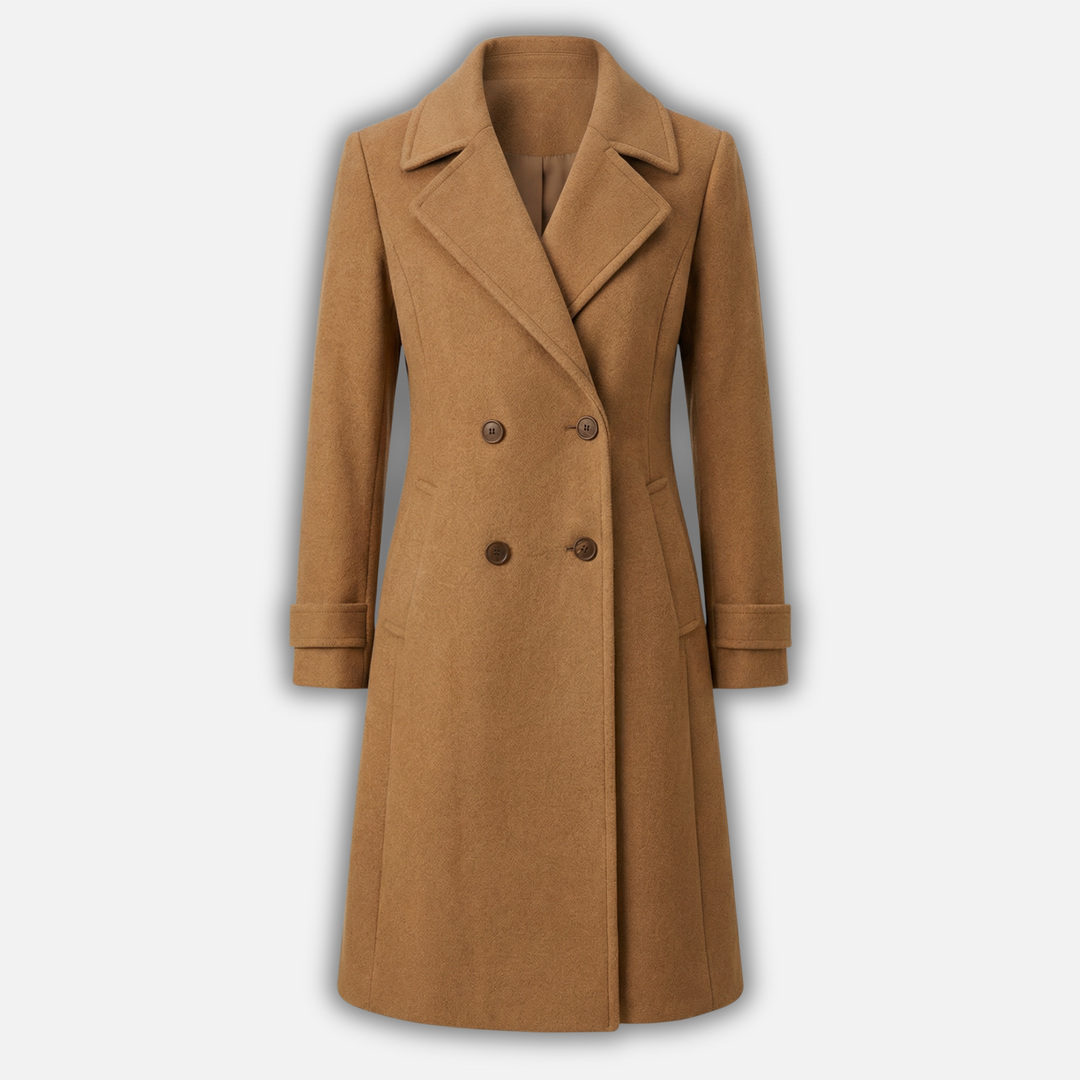Chic Lapel Collar Long Coat