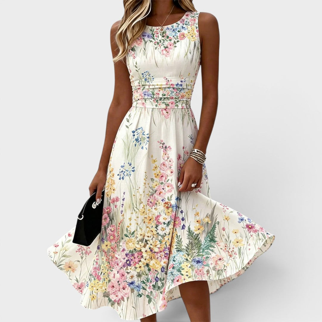 Isadora | Lace-Embellished Midi Dress