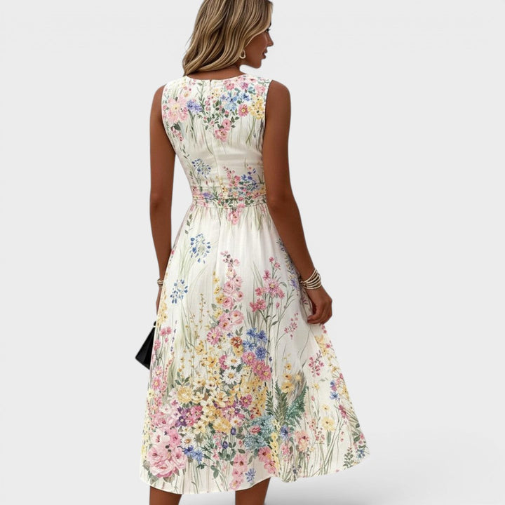 Isadora | Lace-Embellished Midi Dress