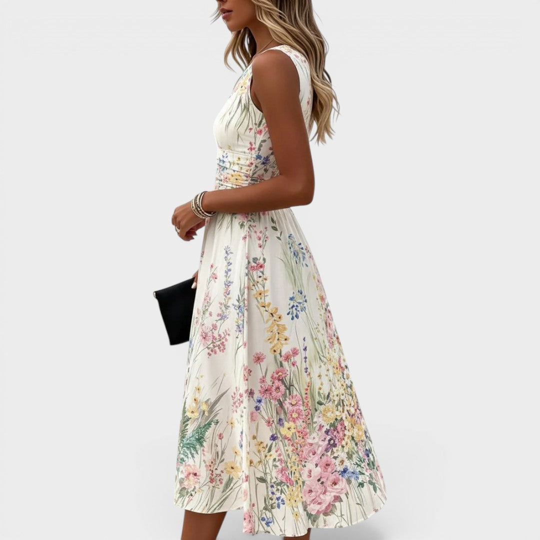 Isadora | Lace-Embellished Midi Dress