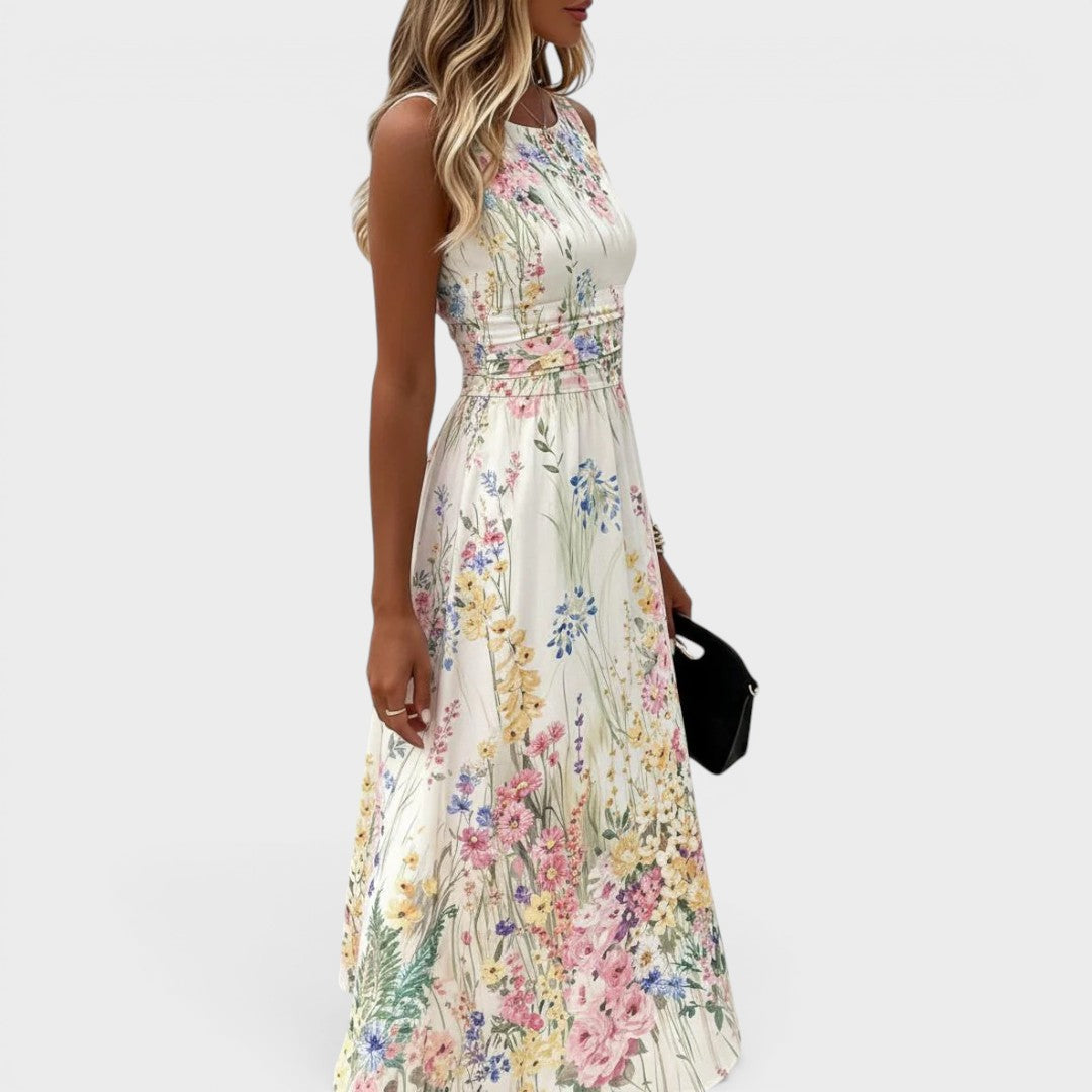 Isadora | Lace-Embellished Midi Dress