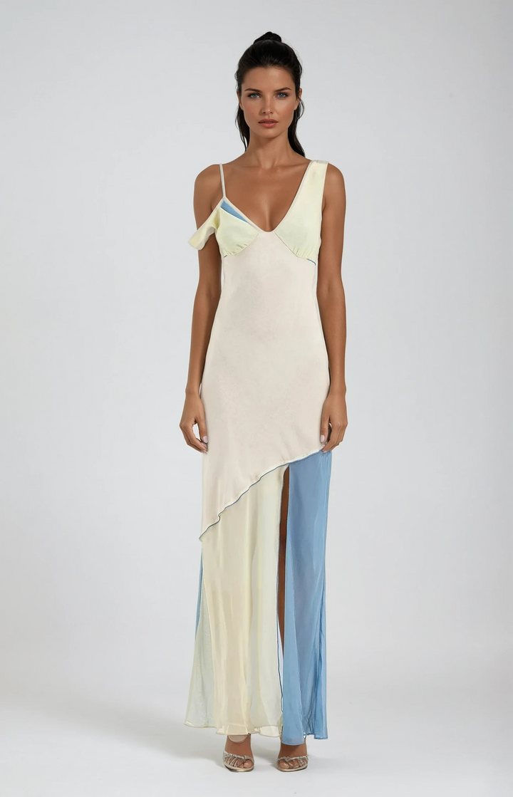 Long Asymmetrical Dress in Unique Colours