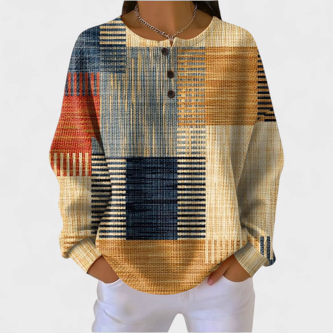 Women's Patterned Yellow Hoodie