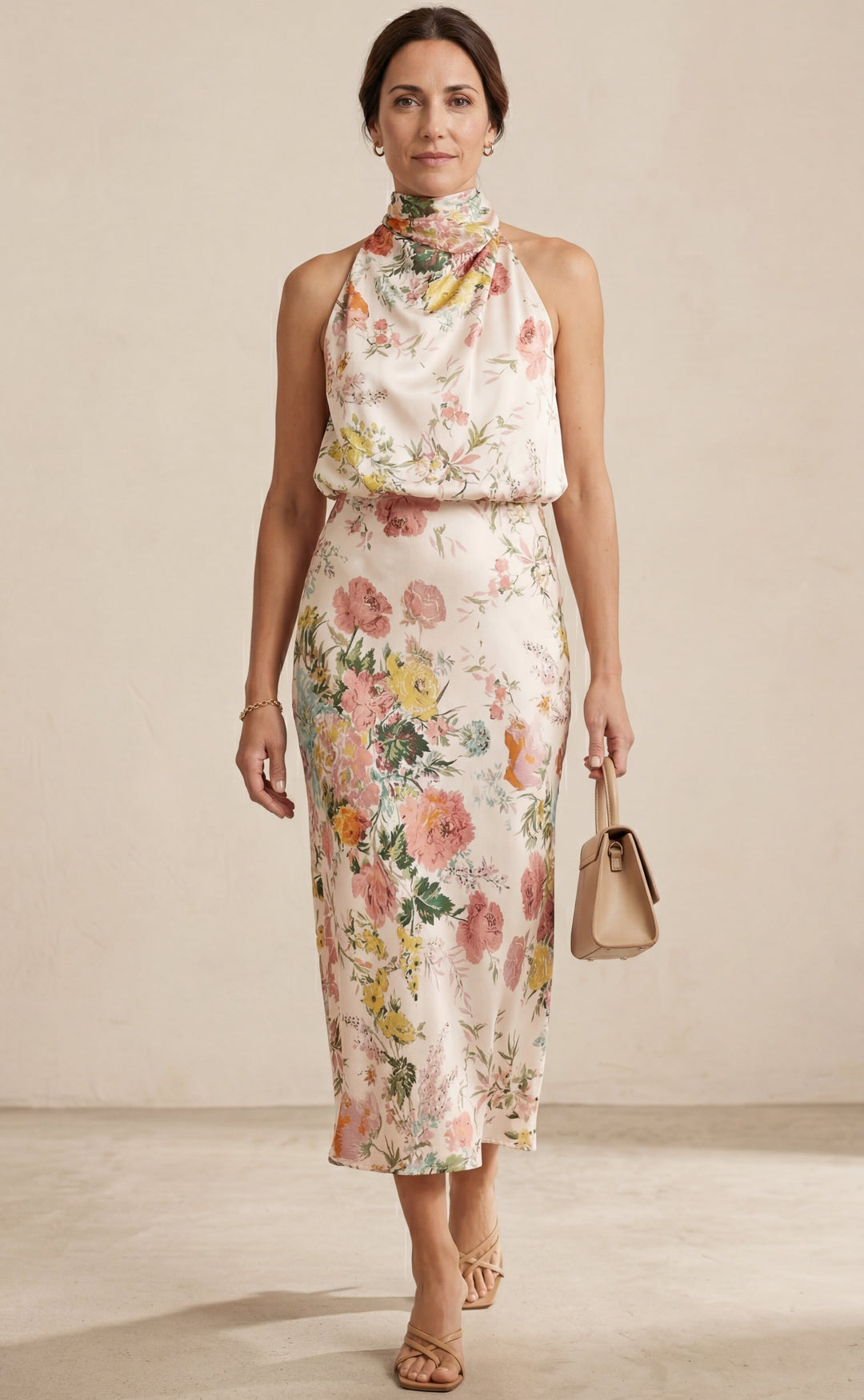 Lisa | Maxi Floral Halter Dress