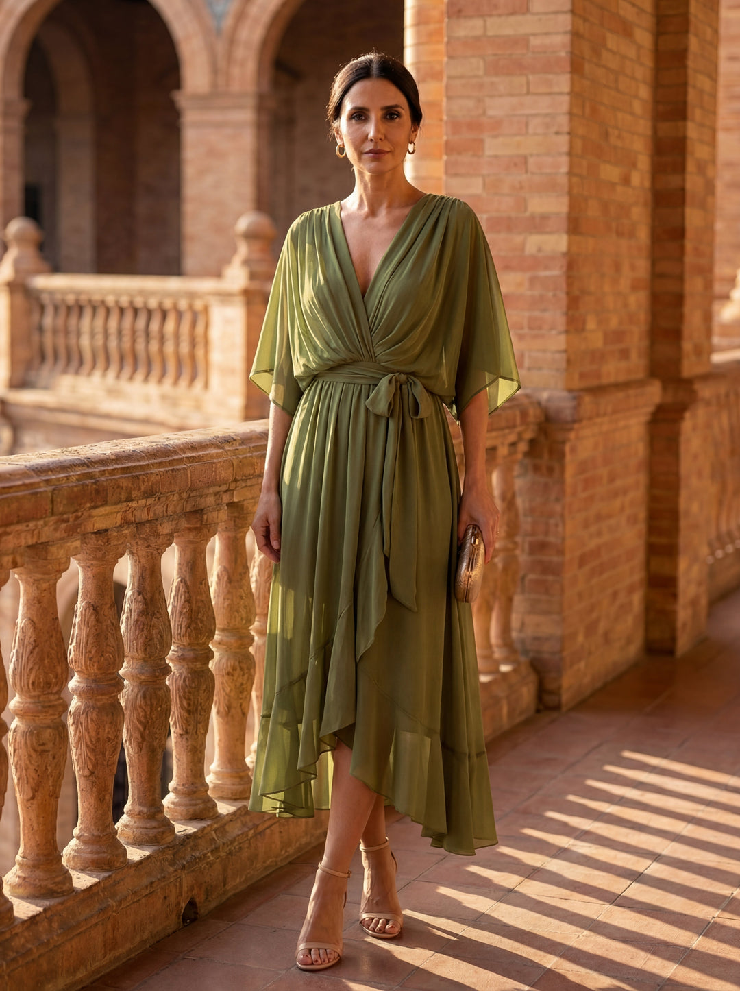 Rebecca | V-Cut Midi Dress