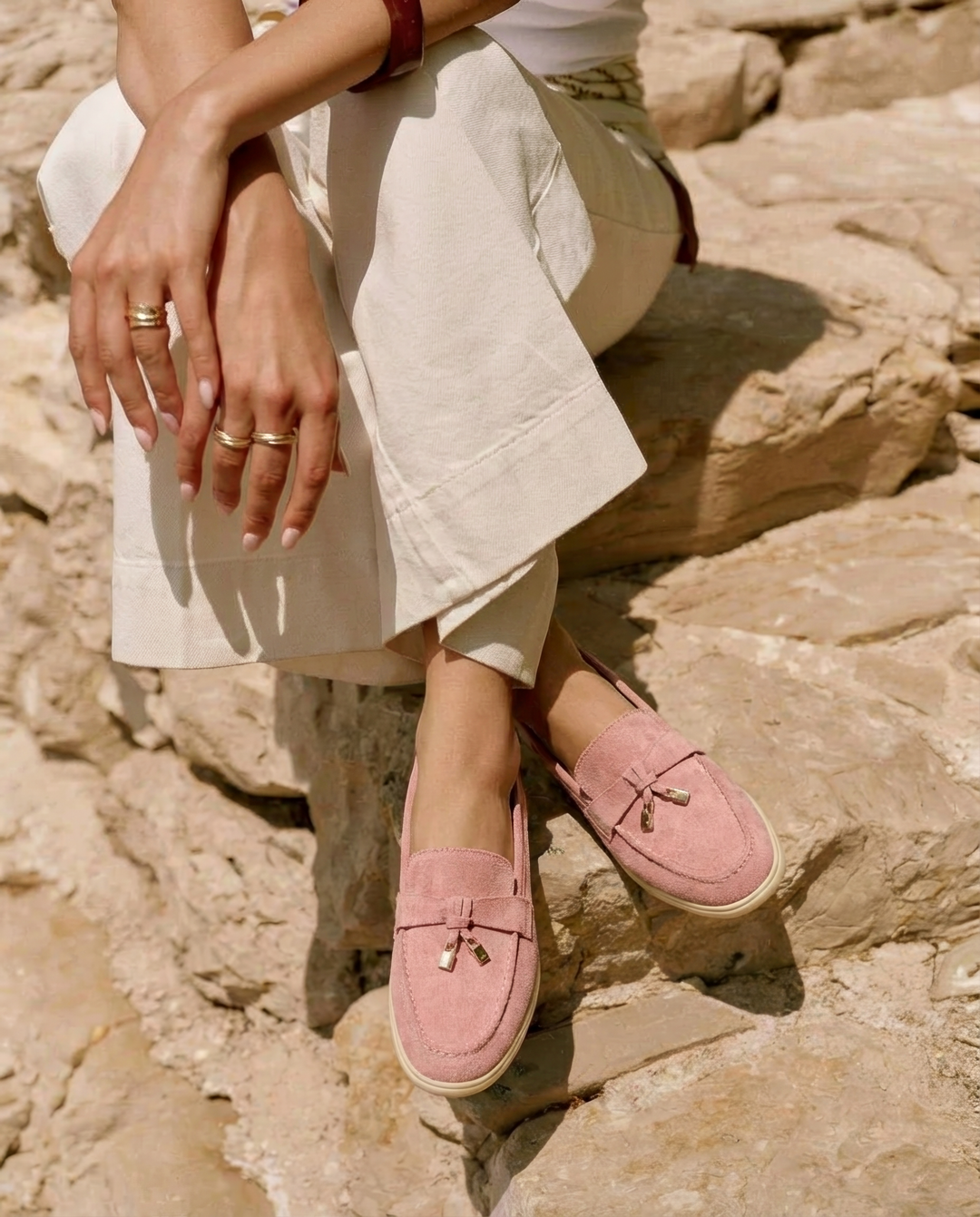 Chic Loafers with Metallic Accents