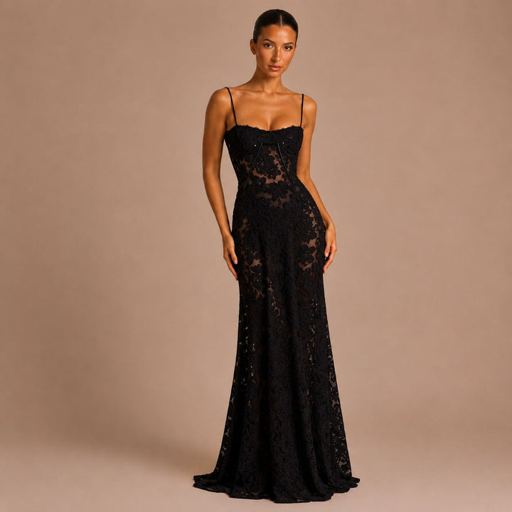Verona - Long White Lace Dress