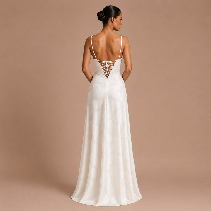 Verona - Long White Lace Dress