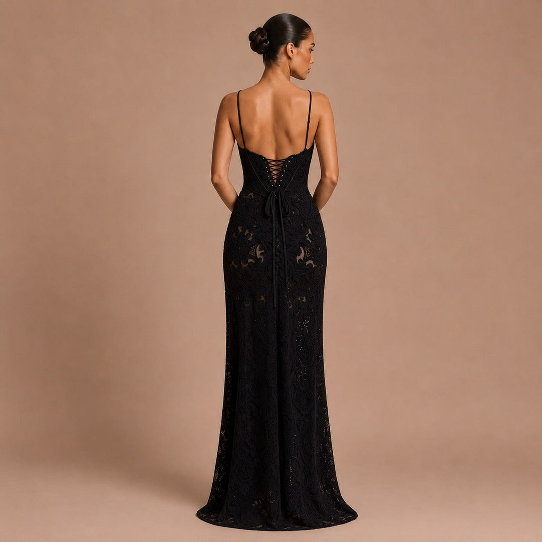 Verona - Long White Lace Dress