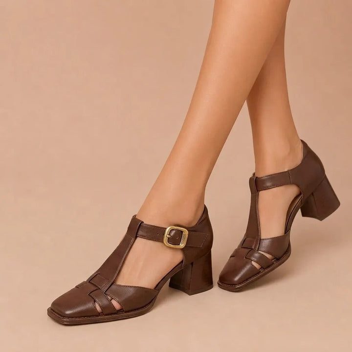 Eulalie | T-Strap Heeled Orthopaedic Shoes