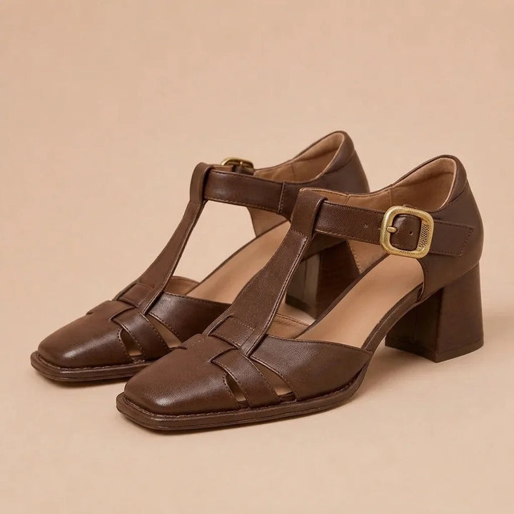 Eulalie | T-Strap Heeled Orthopaedic Shoes