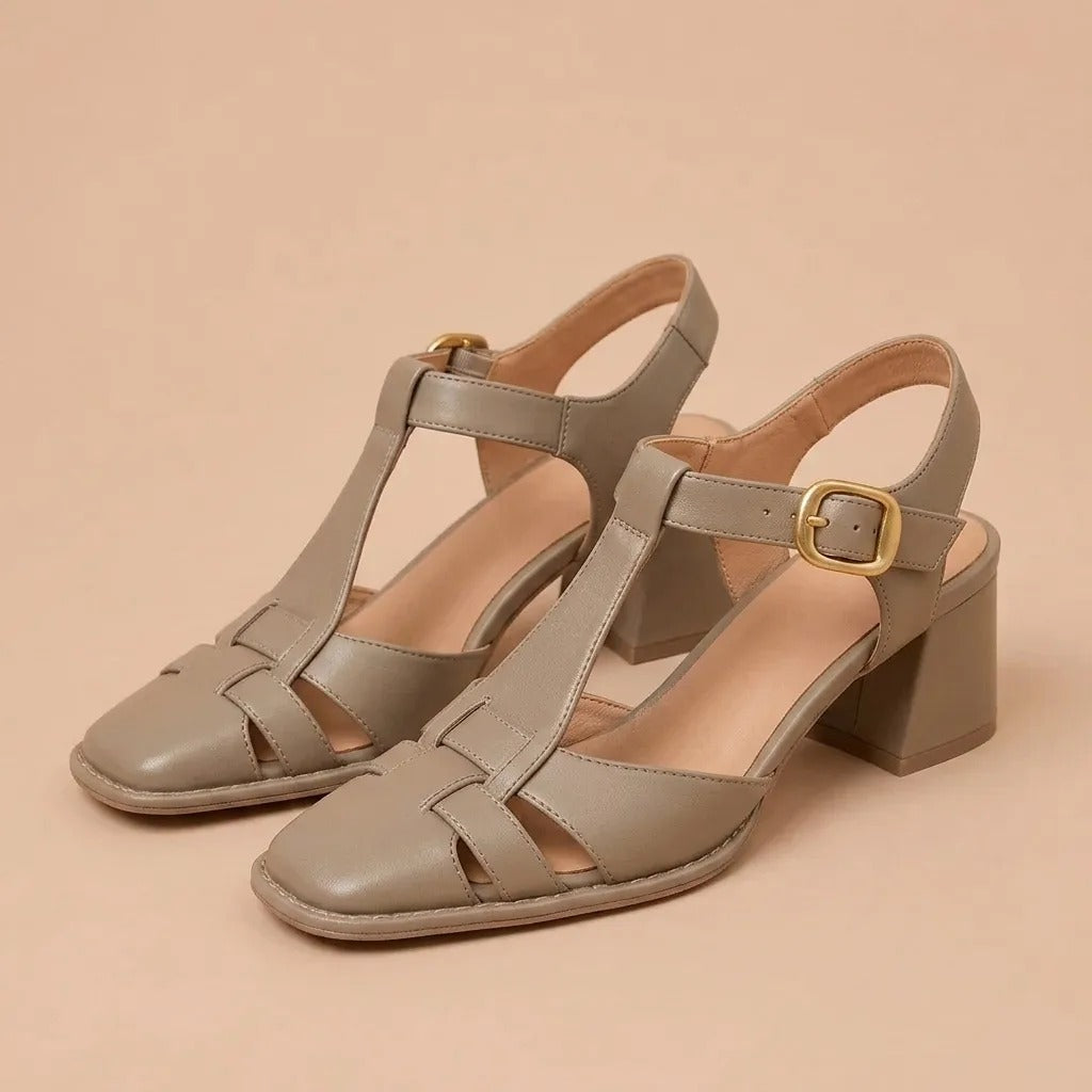Eulalie | T-Strap Heeled Orthopaedic Shoes