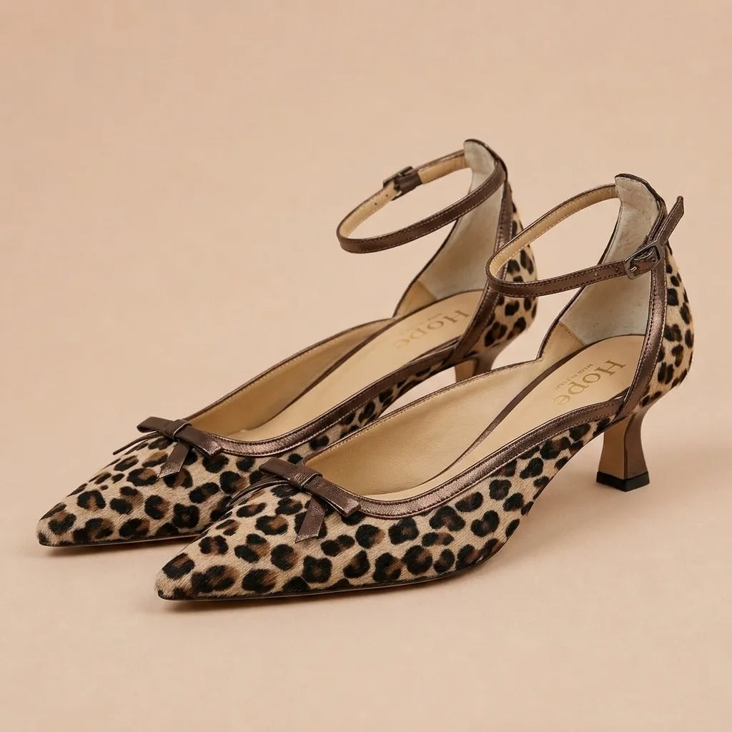 Rhea - High Heels with Leopard Print