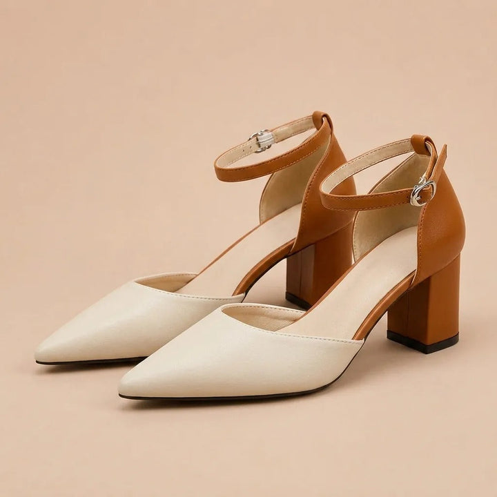 Mariela™ | Two-Tone Heels with Straps