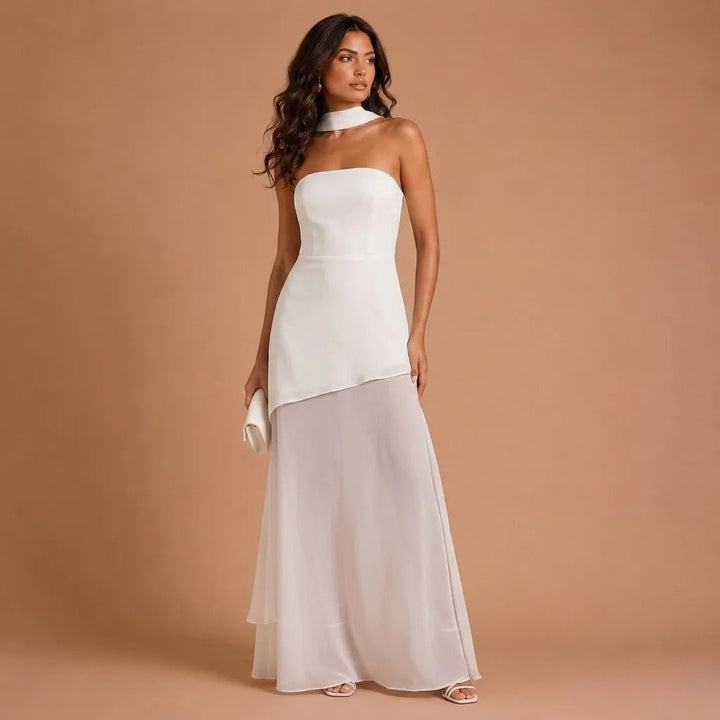 Asymmetrical Long Sleeveless Dress