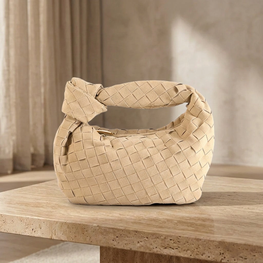 Mini Remi Woven Bag with Knot Detail
