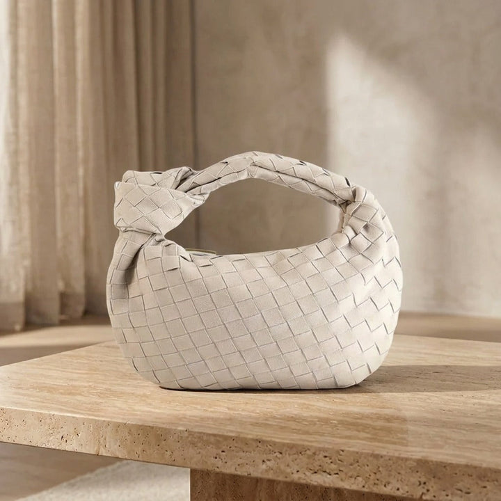 Mini Remi Woven Bag with Knot Detail