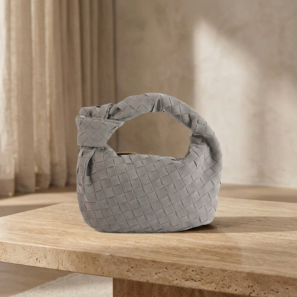 Mini Remi Woven Bag with Knot Detail
