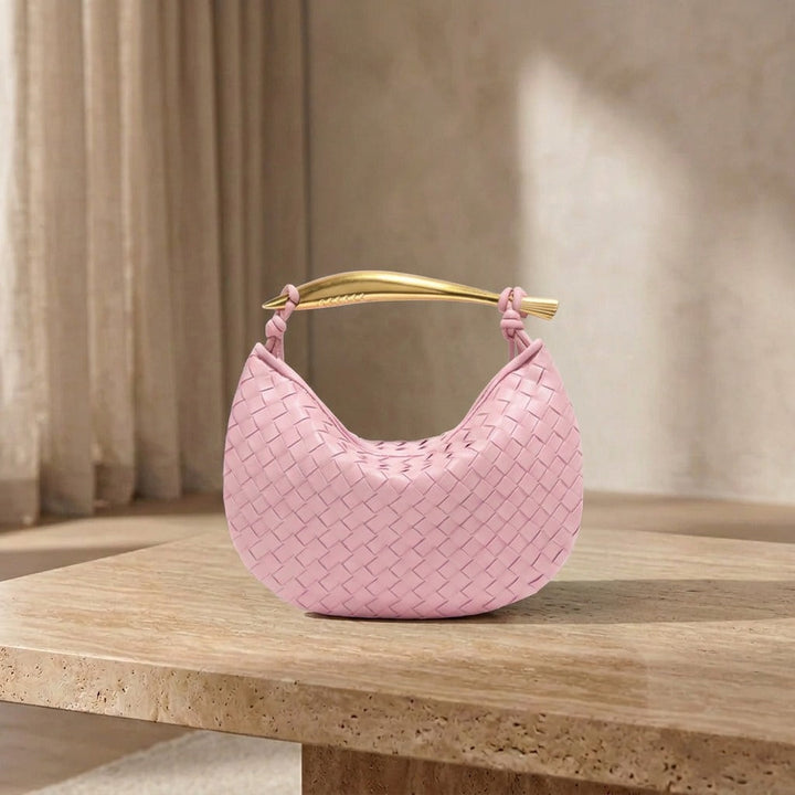 Gerda Bolso Woven Bag with Gold Handle
