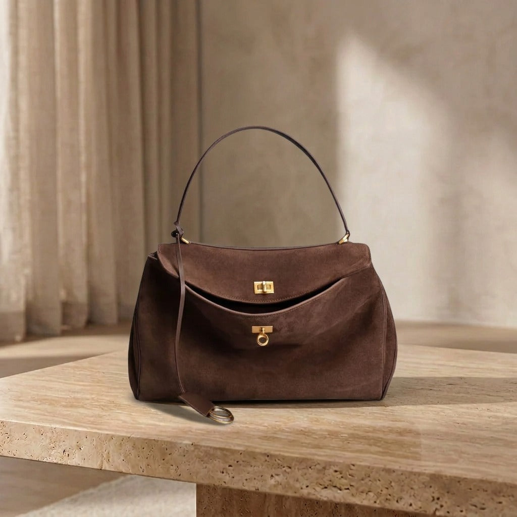 Henna Shoulder Bag in Suede
