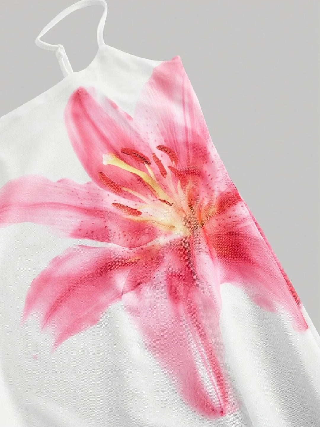 Magda | Floral Pattern Fitted Dress with Square Neck