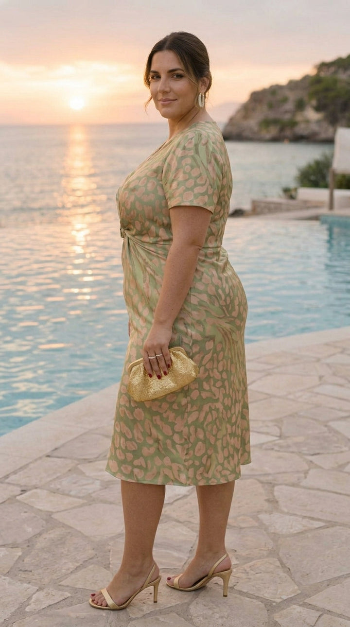 Salema - Midi Dress with Central Tie
