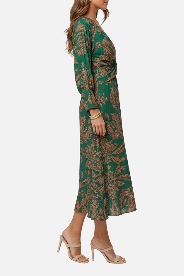 Oľga | Long Sleeve Boho Maxi Dress