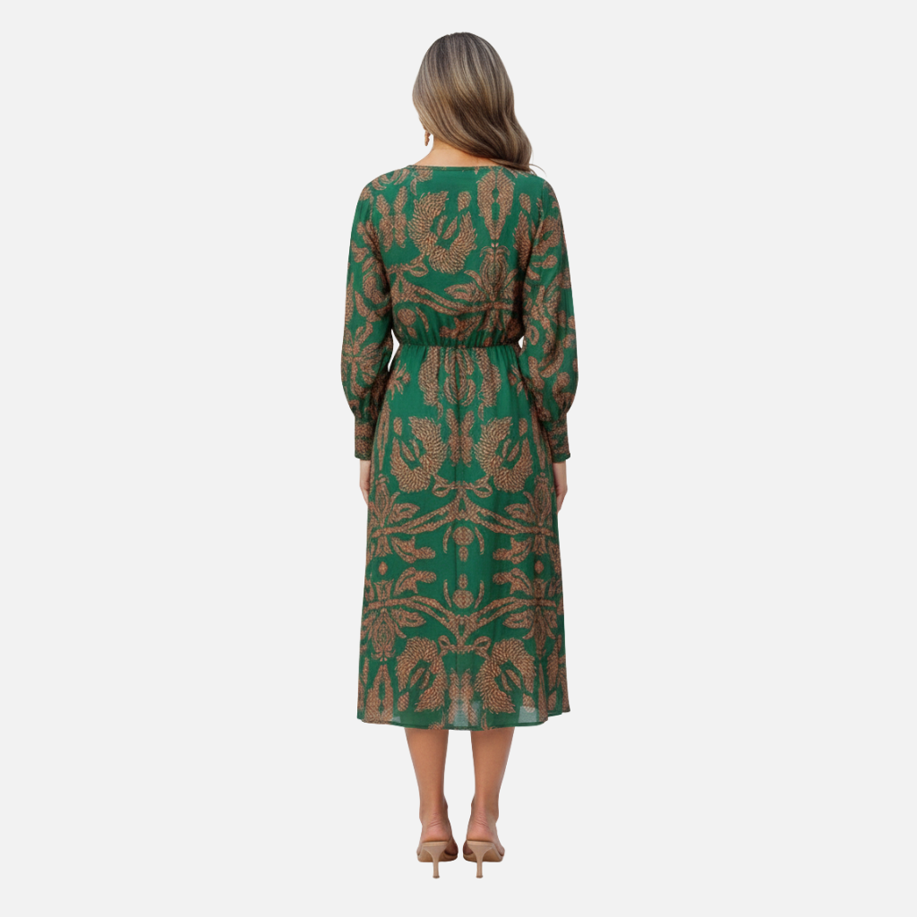 Oľga | Long Sleeve Boho Maxi Dress