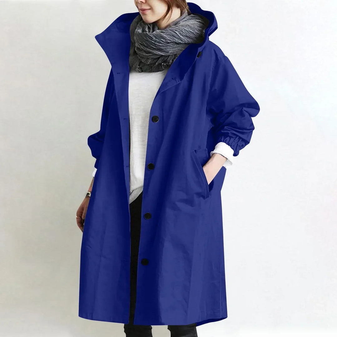Women's Hooded Long Trench Coat