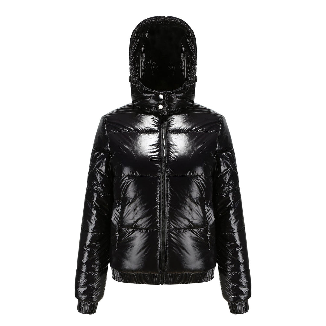Glossy Women's Hooded Jacket