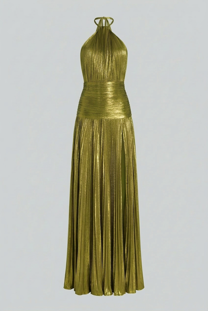 Kornélia | Sleeveless Pleated Maxi Dress