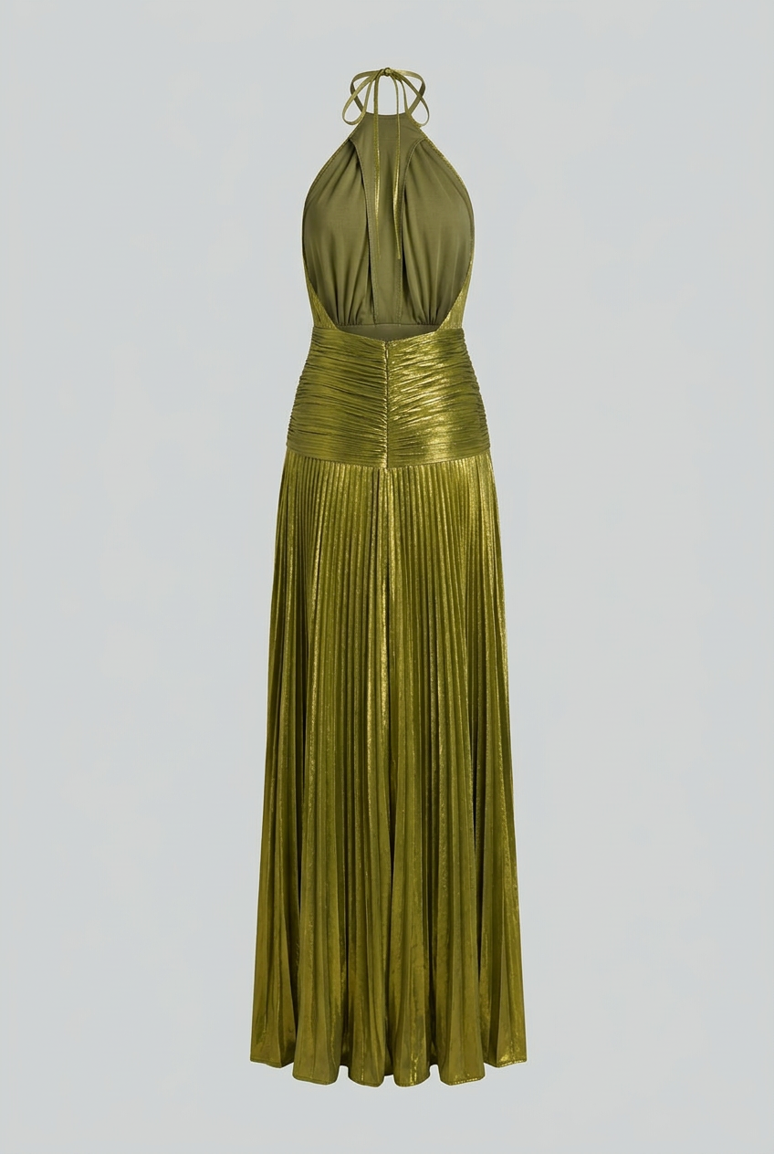 Kornélia | Sleeveless Pleated Maxi Dress