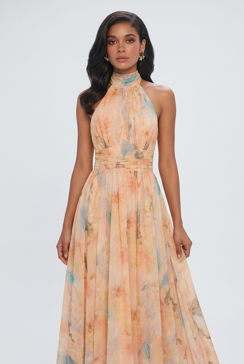 Františka | Maxi Dress Featuring a Stylish Neckline