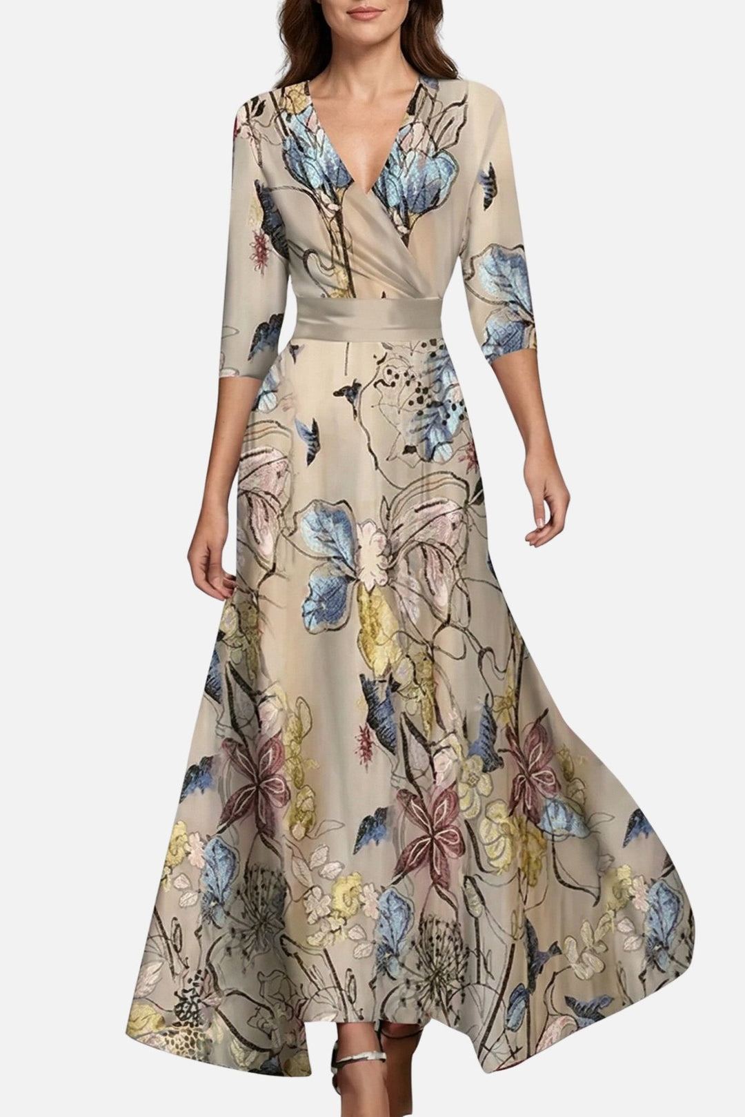 Kamila | Luminous Wrap Maxi Dress