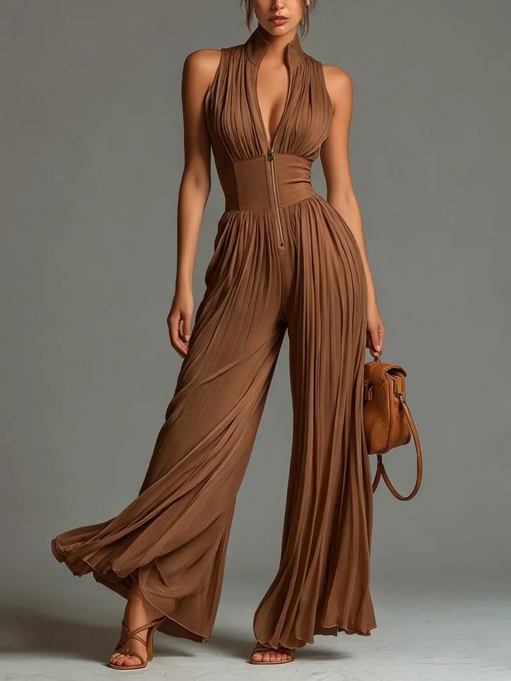 Leontína | Chic Pleated Jumpsuit