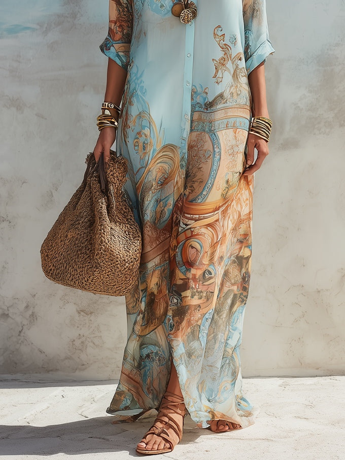 Nelia | Bohemian Maxi Dress Featuring Paisley Print