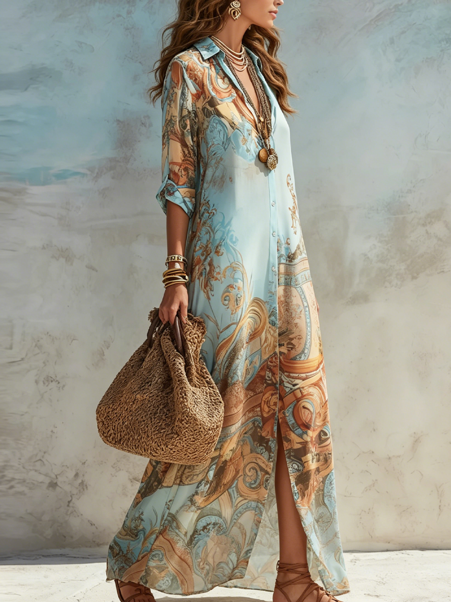 Nelia | Bohemian Maxi Dress Featuring Paisley Print