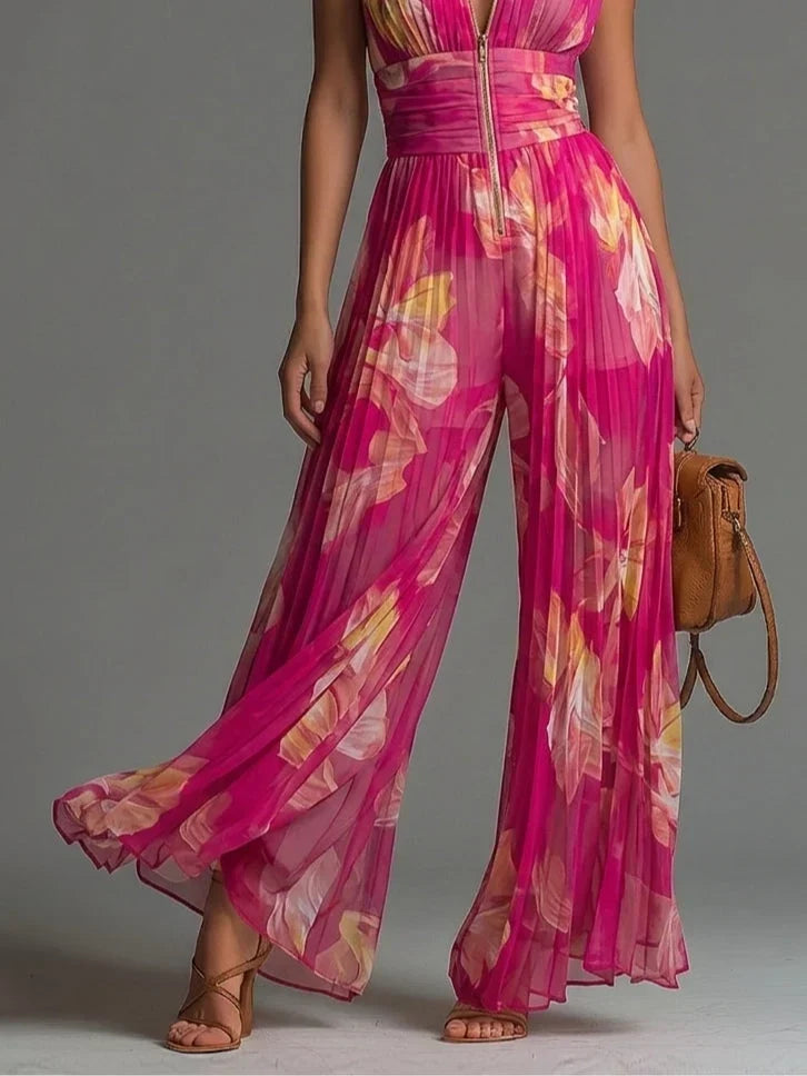 Leontína | Chic Pleated Jumpsuit