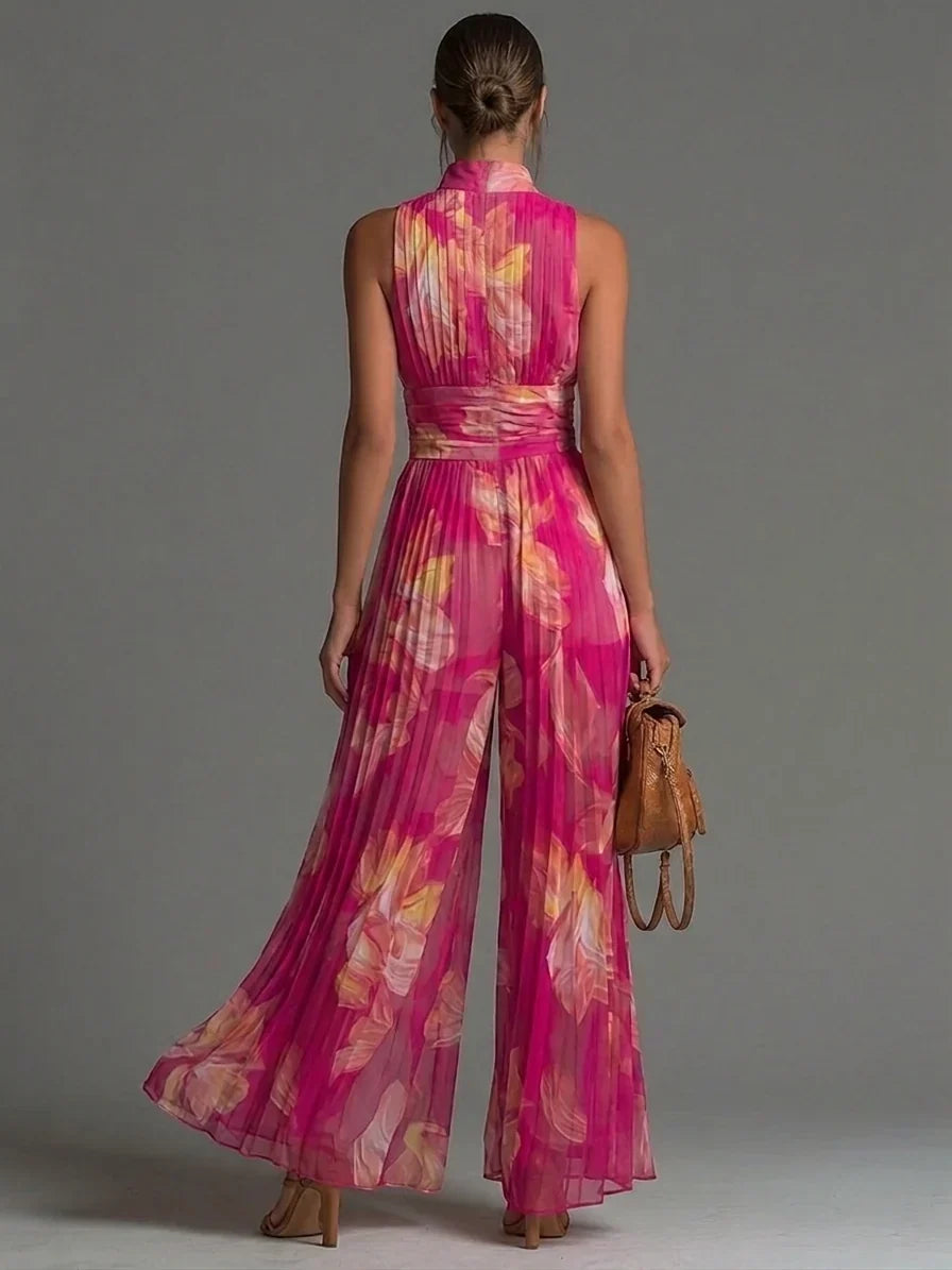 Leontína | Chic Pleated Jumpsuit