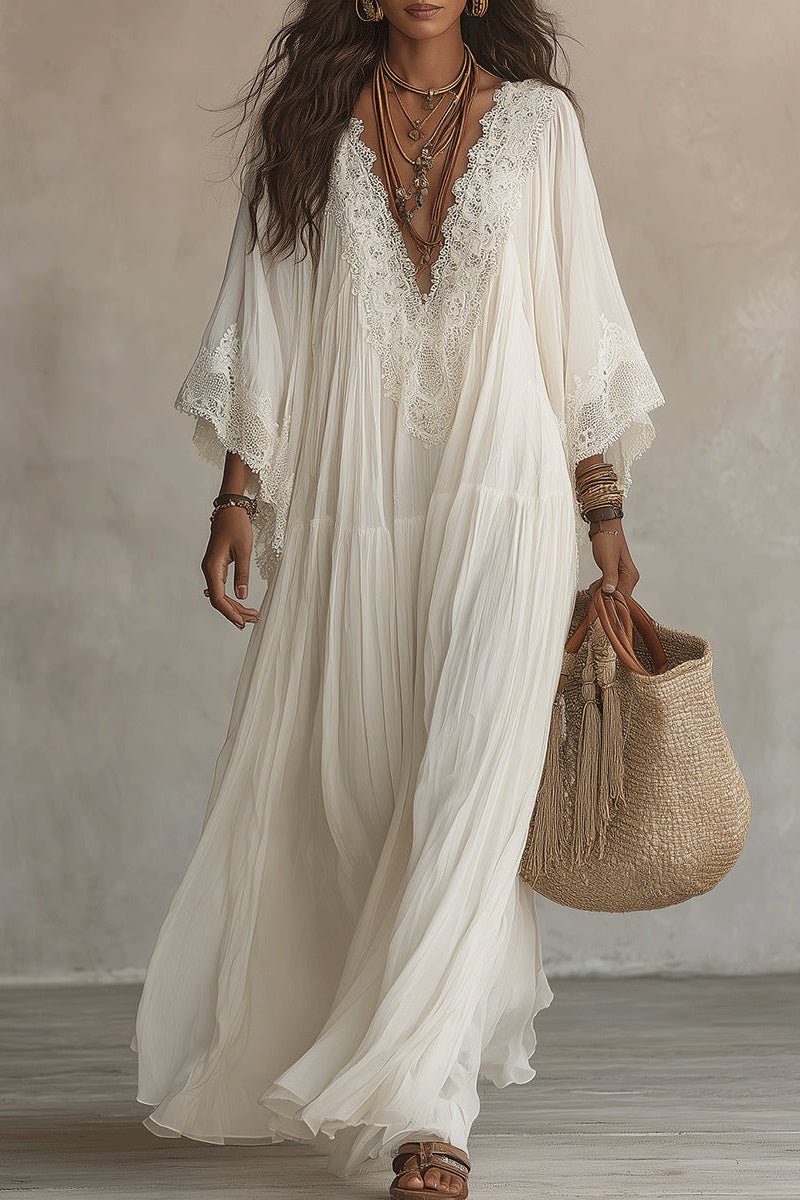 Teodóra | Batwing Sleeve Maxi Dress