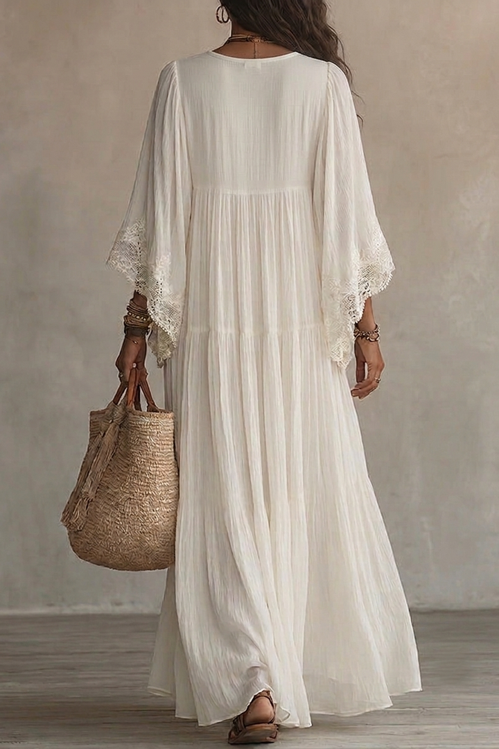 Teodóra | Batwing Sleeve Maxi Dress
